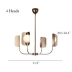 Fiesch | Modern Art-Deco Rose Gold Ceiling LED Chandelier