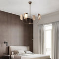 Fiesch | Modern Art-Deco Rose Gold Ceiling LED Chandelier