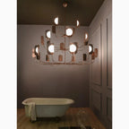 Fiesch | Modern Art-Deco Rose Gold Ceiling LED Chandelier
