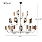 Fiesch | Modern Art-Deco Rose Gold Ceiling LED Chandelier