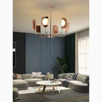 Fiesch | Modern Art-Deco Rose Gold Ceiling LED Chandelier