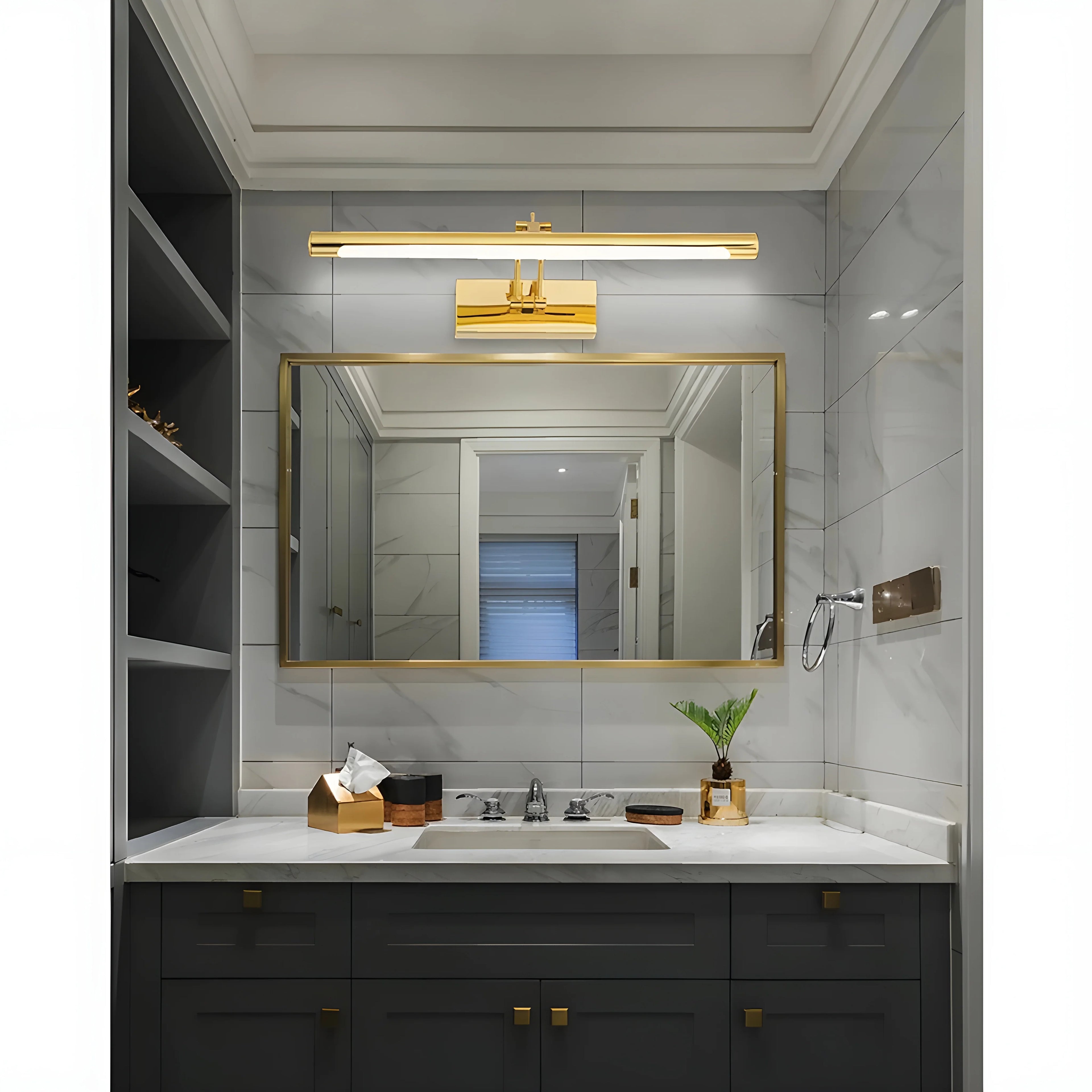 Figueres | Gold/Chrome Modern Wall Mirror Lamp