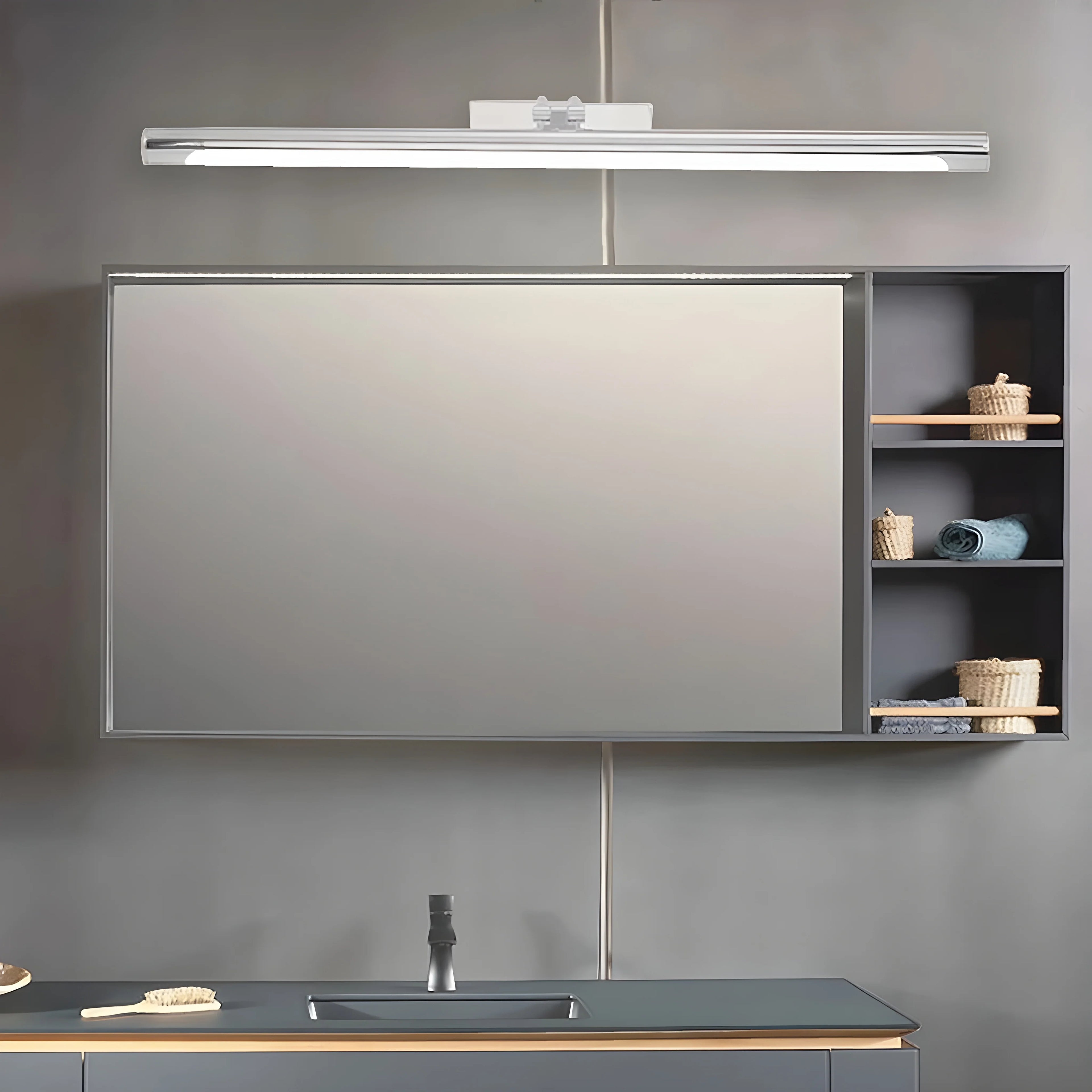 Figueres | Gold/Chrome Modern Wall Mirror Lamp