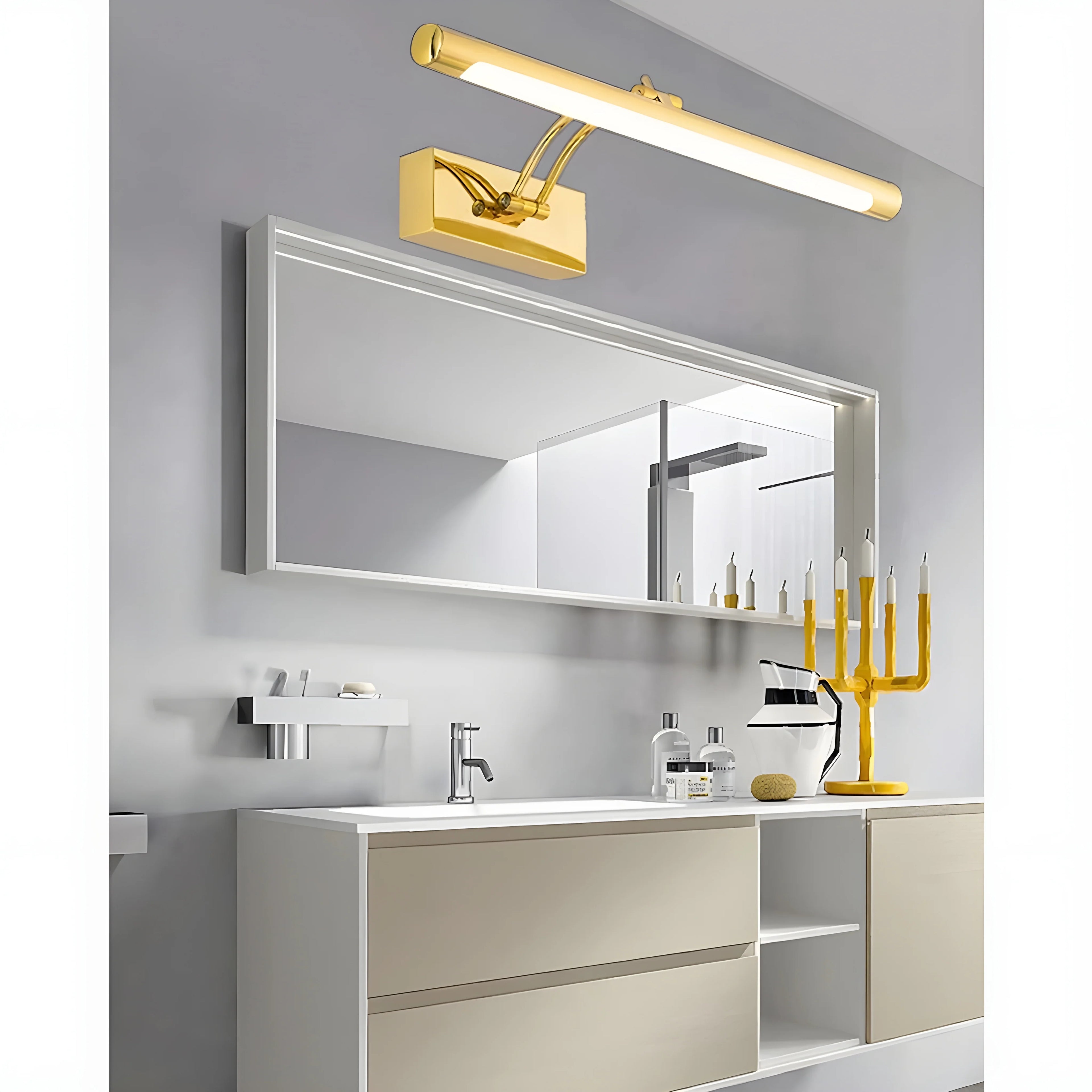 Figueres | Gold/Chrome Modern Wall Mirror Lamp