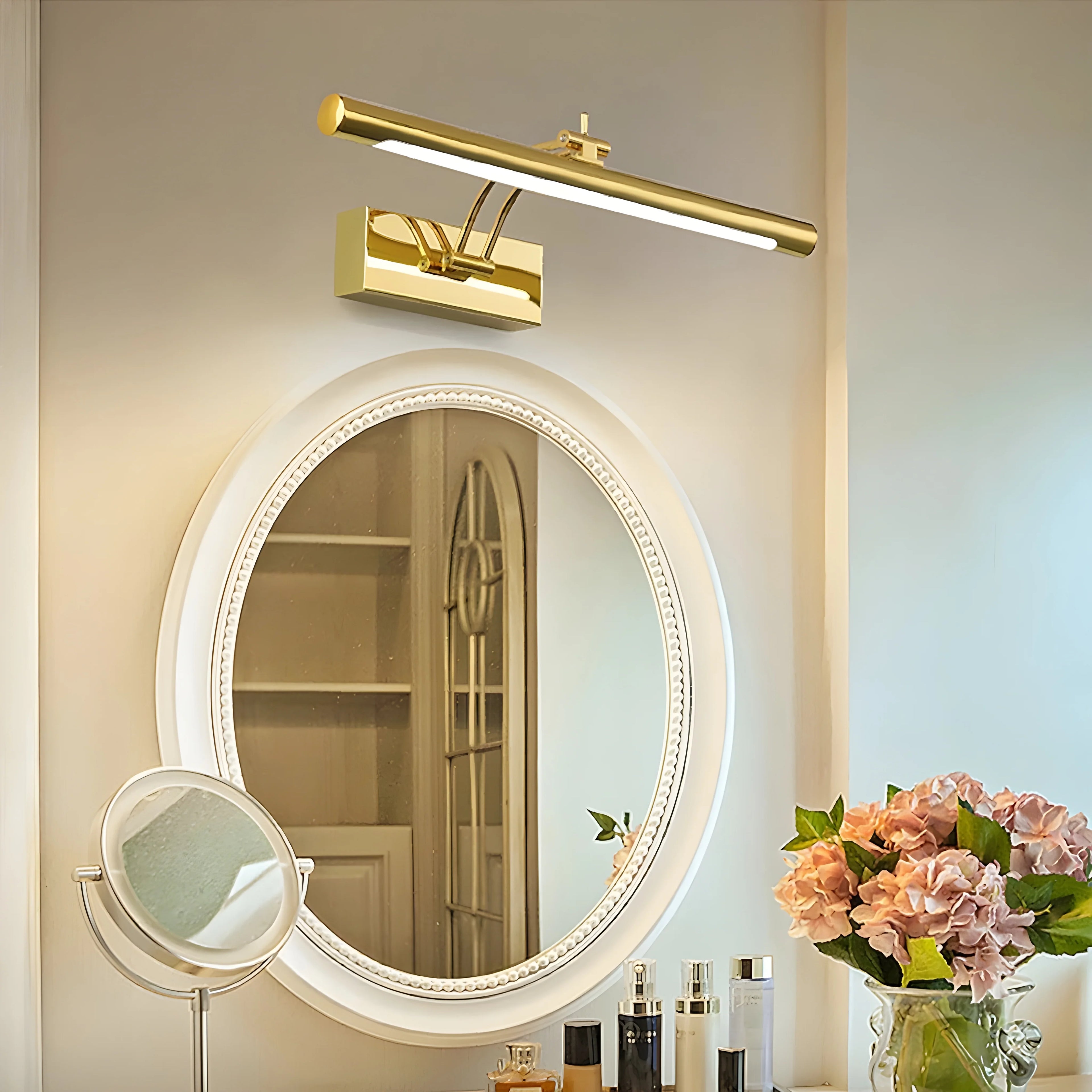 Figueres | Gold/Chrome Modern Wall Mirror Lamp