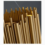 Fontan | Trendy Rectangle Gold Stainless Steel Chandelier