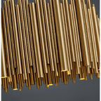 Fontan | Trendy Rectangle Gold Stainless Steel Chandelier