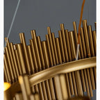 Fontan | Trendy Rectangle Gold Stainless Steel Chandelier