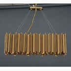 Fontan | Trendy Rectangle Gold Stainless Steel Chandelier