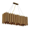 Fontan | Trendy Rectangle Gold Stainless Steel Chandelier