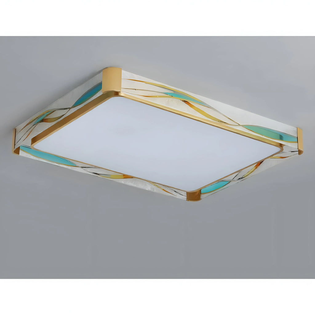 Fribourg | Rectangular LED Сopper Ceiling Lamp
