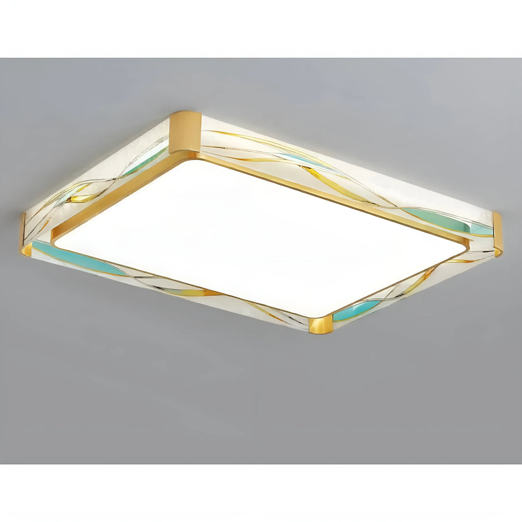 Fribourg | Rectangular LED Сopper Ceiling Lamp
