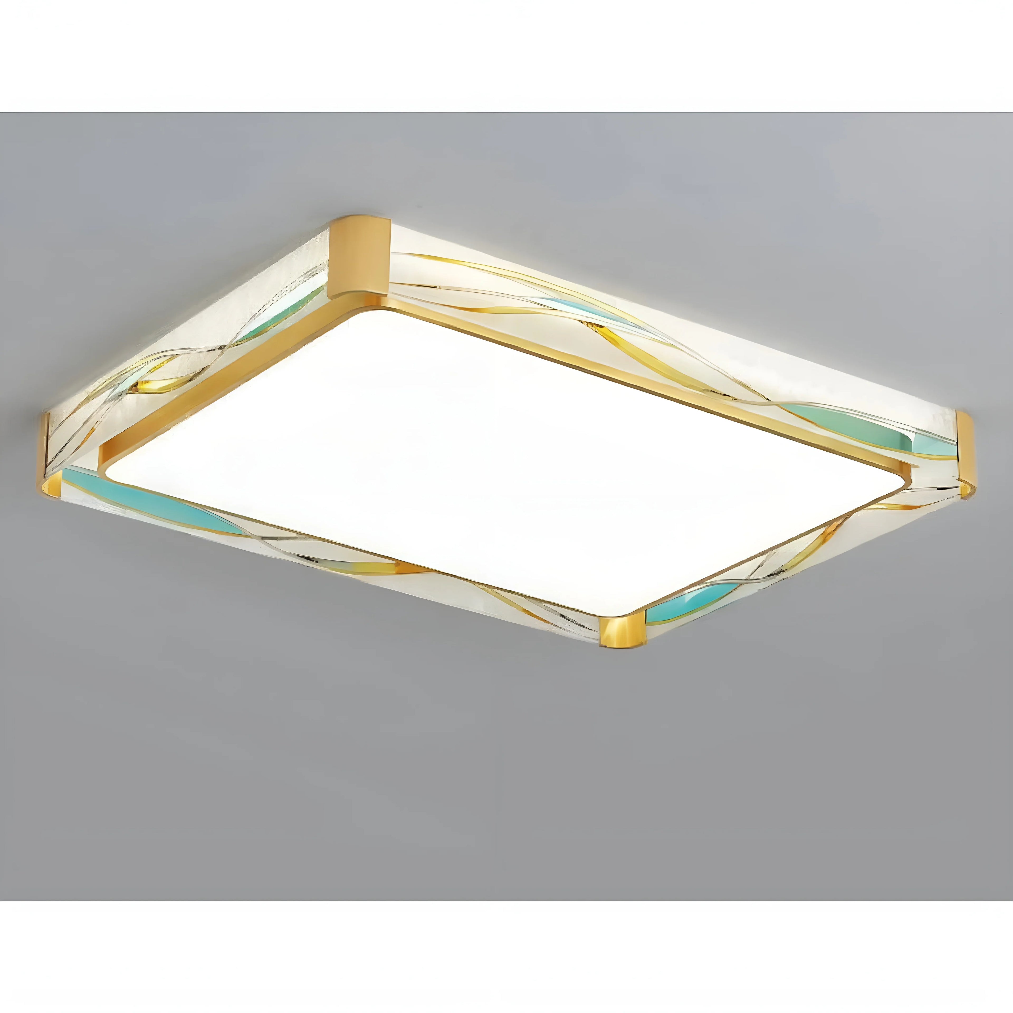 Fribourg | Rectangular LED Сopper Ceiling Lamp