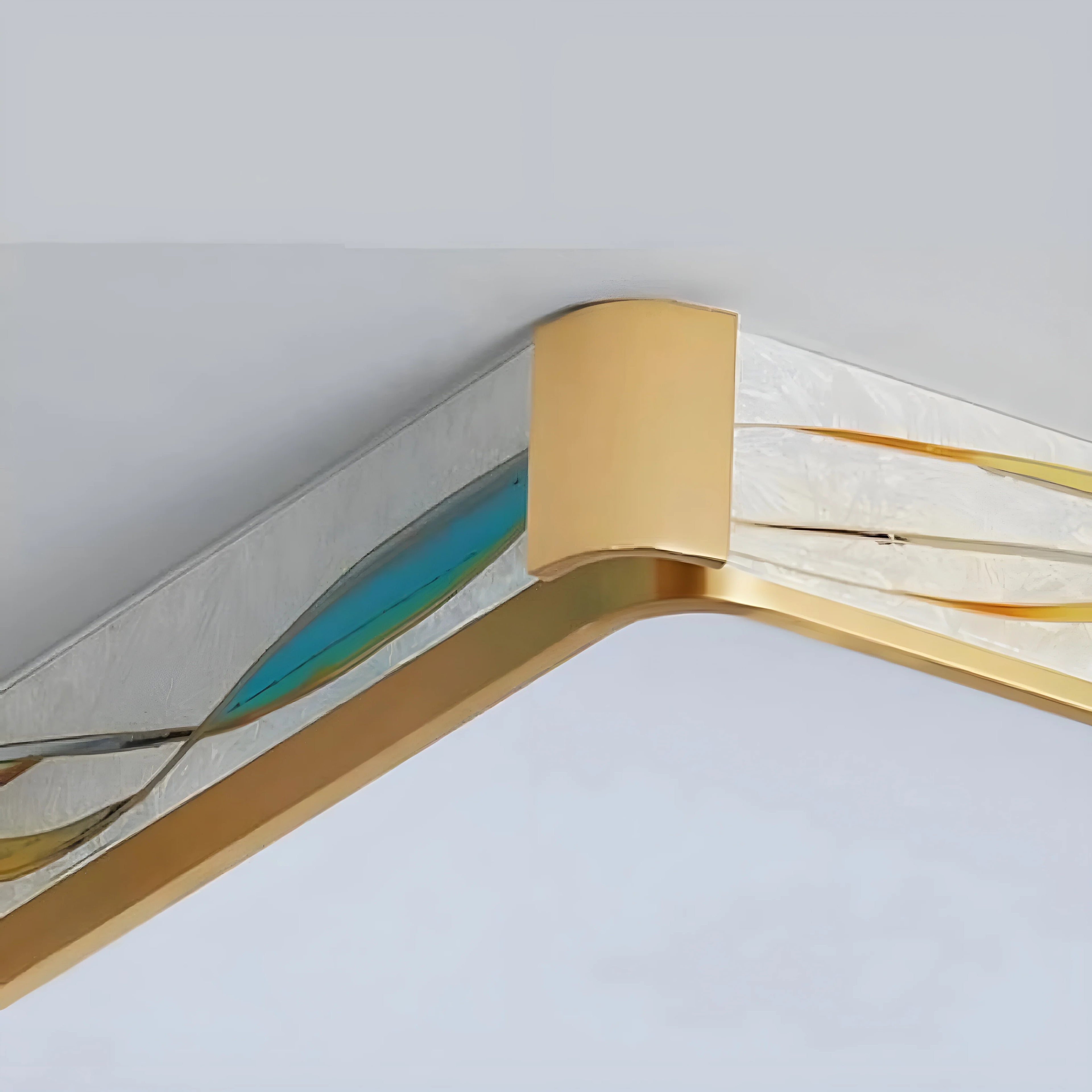 Fribourg | Rectangular LED Сopper Ceiling Lamp