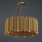 Genappe | Luxury Drum Gold Stainless Steel Chandelier