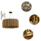 Genappe | Luxury Drum Gold Stainless Steel Chandelier