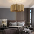 Genappe | Luxury Drum Gold Stainless Steel Chandelier