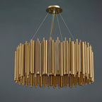 Genappe | Luxury Drum Gold Stainless Steel Chandelier