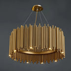 Genappe | Luxury Drum Gold Stainless Steel Chandelier