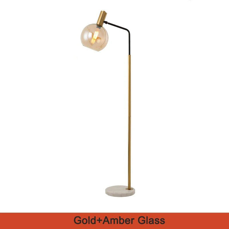 Geneva | Stylish Gold Glass Luxury Floor Lamp