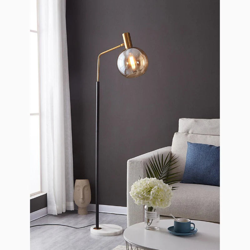 Geneva | Stylish Gold Glass Luxury Floor Lamp