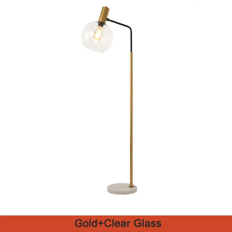 Geneva | Stylish Gold Glass Luxury Floor Lamp