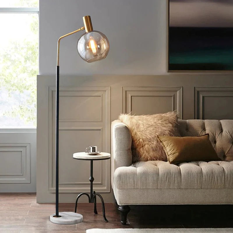 Geneva | Stylish Gold Glass Luxury Floor Lamp