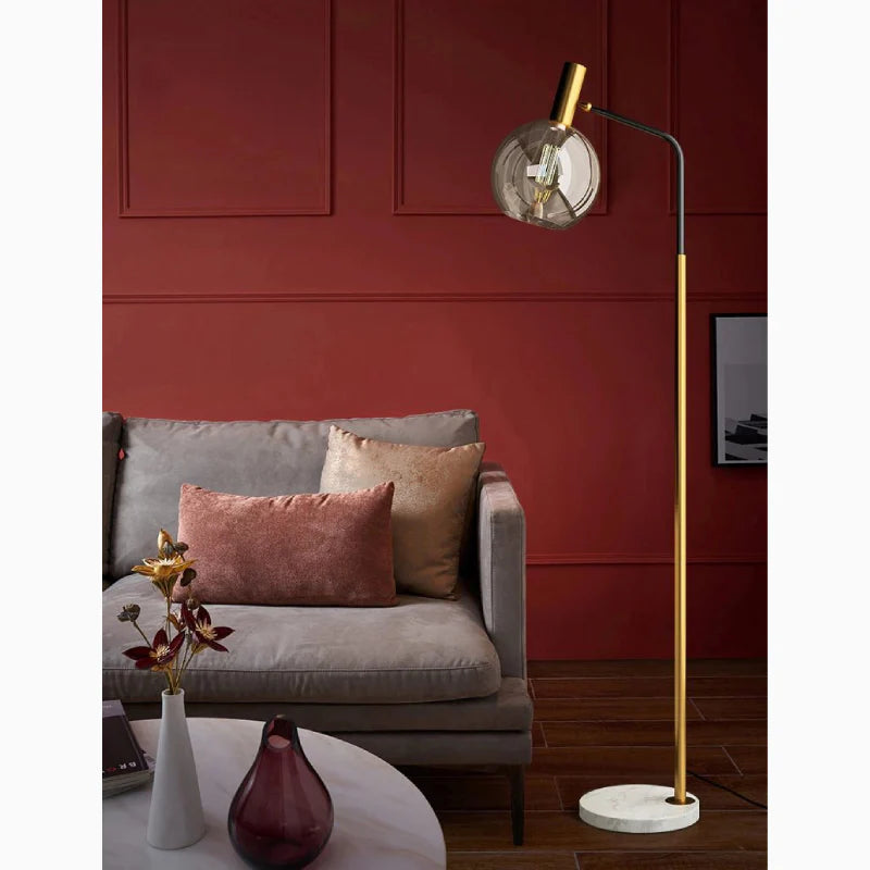 Geneva | Stylish Gold Glass Luxury Floor Lamp
