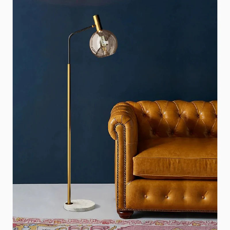 Geneva | Stylish Gold Glass Luxury Floor Lamp