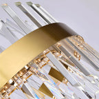 Genk | Gold/Chrome Round Crystal Chandelier for Hall
