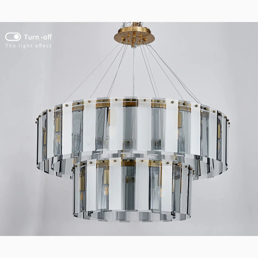 Geraardsbergen | Drum Chrome Glass Round Chandelier