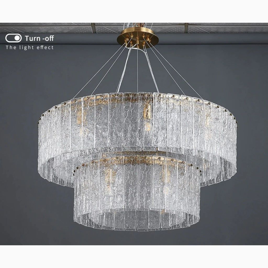 Geraardsbergen | Drum Chrome Glass Round Chandelier