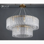Geraardsbergen | Drum Chrome Glass Round Chandelier