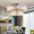 Geraardsbergen | Drum Chrome Glass Round Chandelier