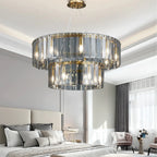 Geraardsbergen | Drum Chrome Glass Round Chandelier