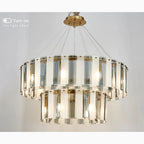 Geraardsbergen | Drum Chrome Glass Round Chandelier