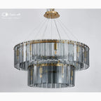 Geraardsbergen | Drum Chrome Glass Round Chandelier