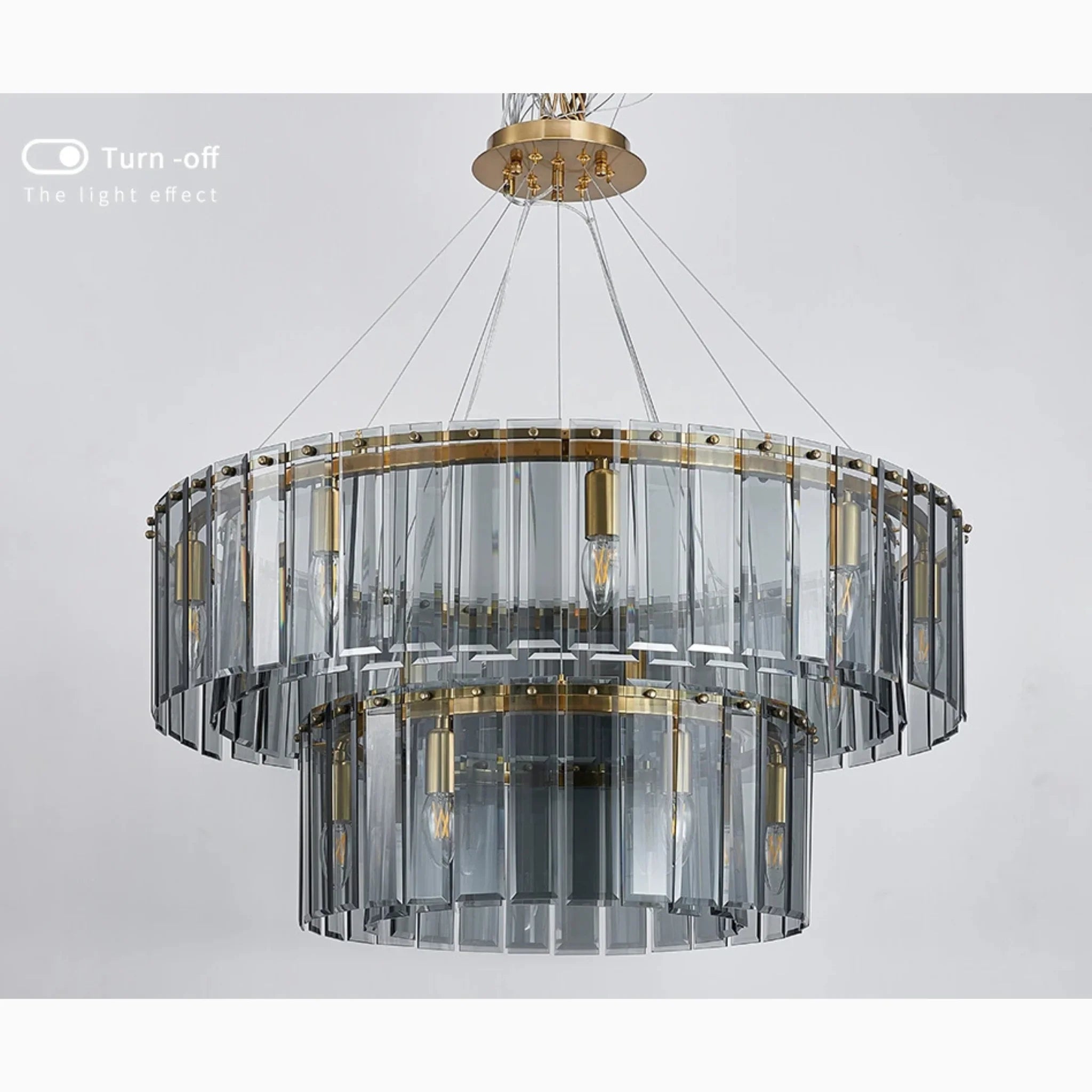 Geraardsbergen | Drum Chrome Glass Round Chandelier