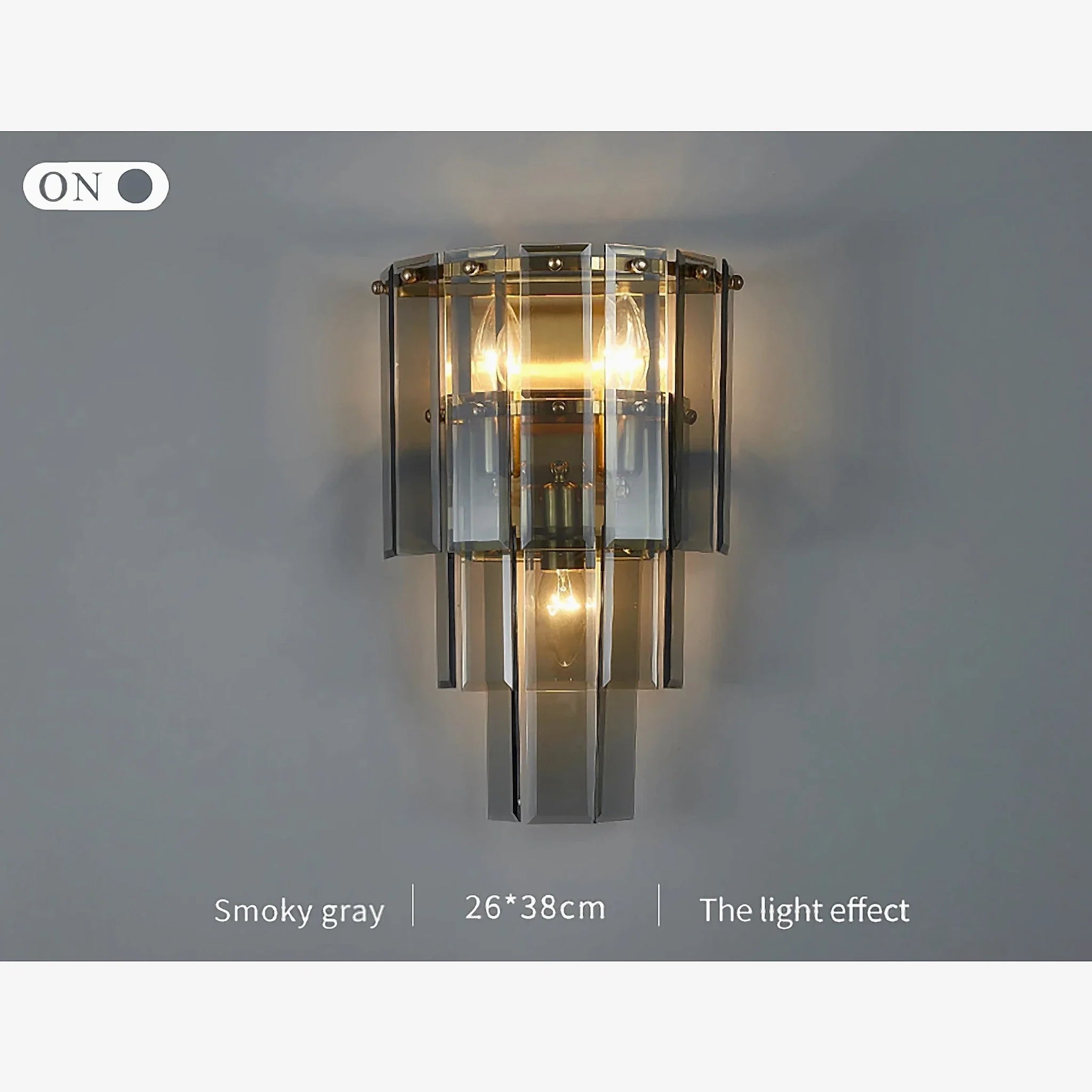 Gernika | Gold/Blue Frosted glass Wall Lamp