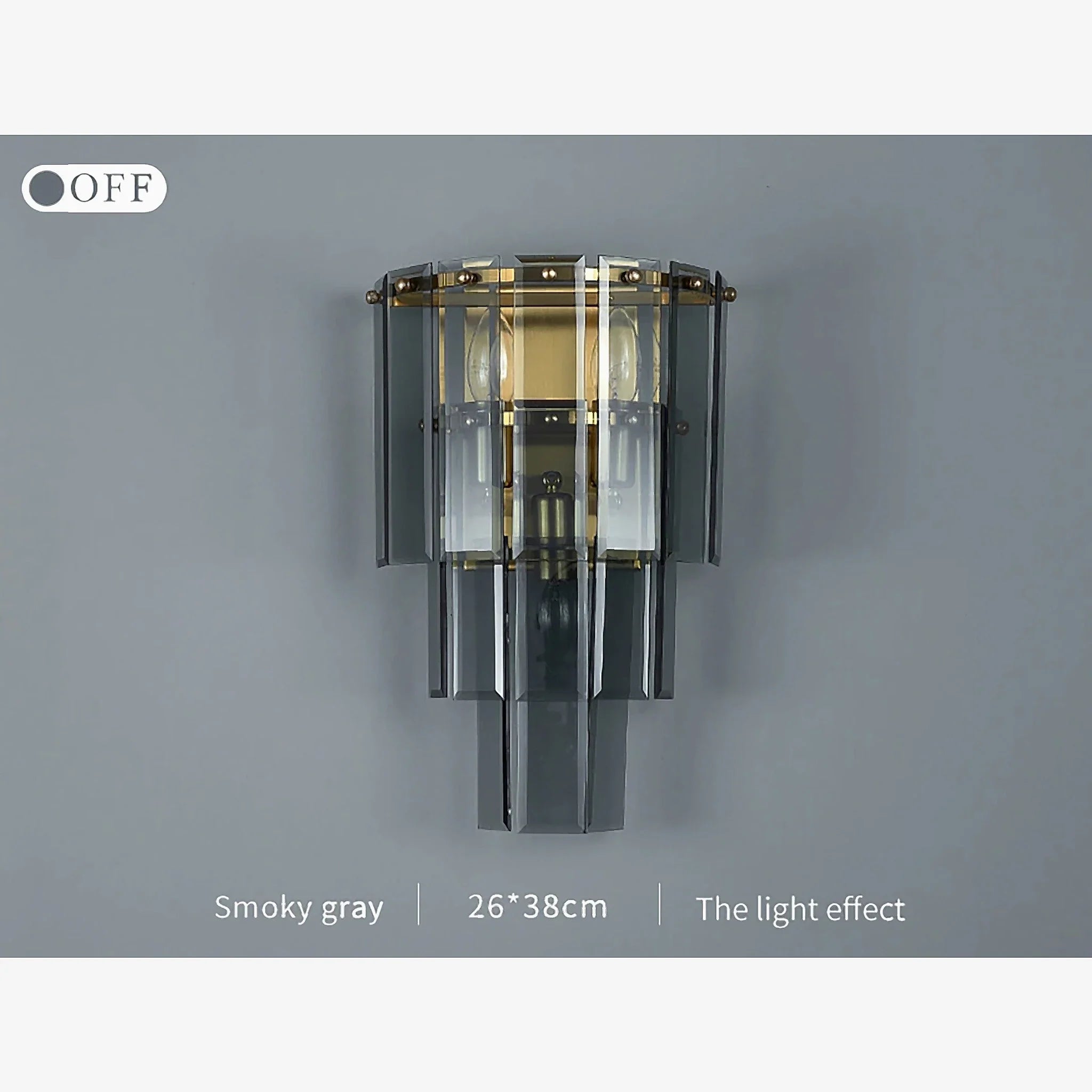 Gernika | Gold/Blue Frosted glass Wall Lamp