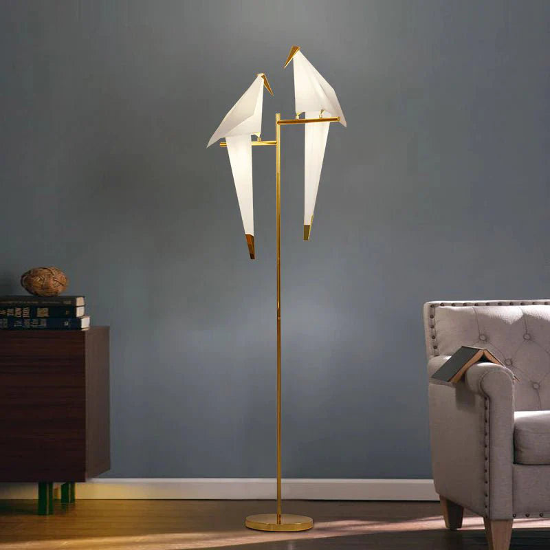 Gersau | Artistic Gold Modern Parrot-Shaped Floor Lamp