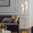 Gersau | Artistic Gold Modern Parrot-Shaped Floor Lamp
