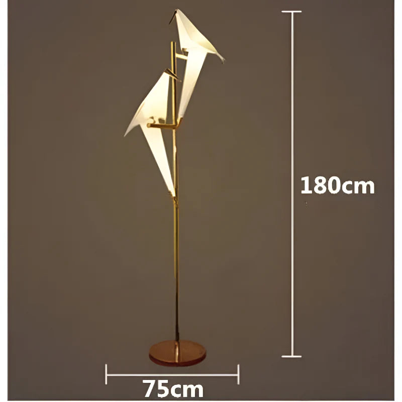 Gersau | Artistic Gold Modern Parrot-Shaped Floor Lamp