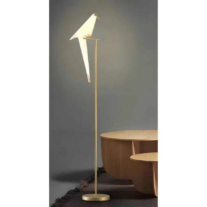 Gersau | Artistic Gold Modern Parrot-Shaped Floor Lamp