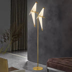 Gersau | Artistic Gold Modern Parrot-Shaped Floor Lamp