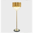 Glarus | Gold Stainless Steel Crystal Modern Floor Lamp
