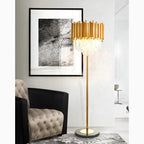 Glarus | Gold Stainless Steel Crystal Modern Floor Lamp