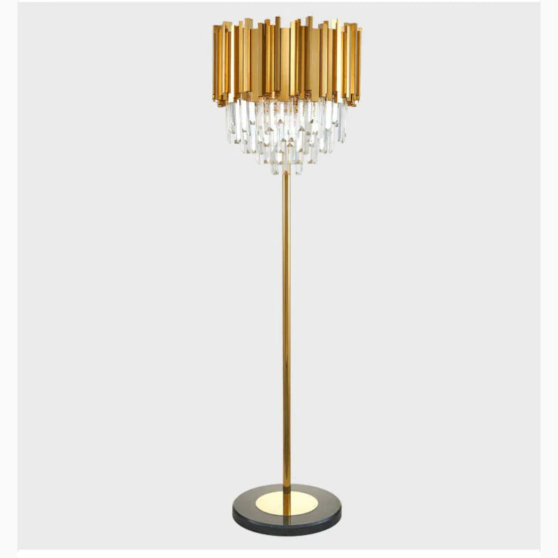 Glarus | Gold Stainless Steel Crystal Modern Floor Lamp