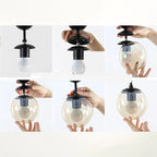 Ilbono | Nordic LED Pendant Light in the Shape of Glass Ball for Dining Room