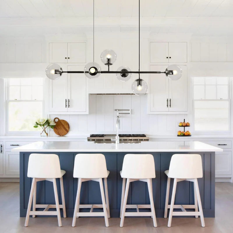 Ilbono | Nordic LED Pendant Light in the Shape of Glass Ball for Dining Room